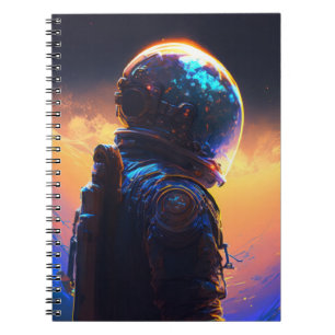 Astronaut World Discovery Schilderij Menselijk Uni Notitieboek