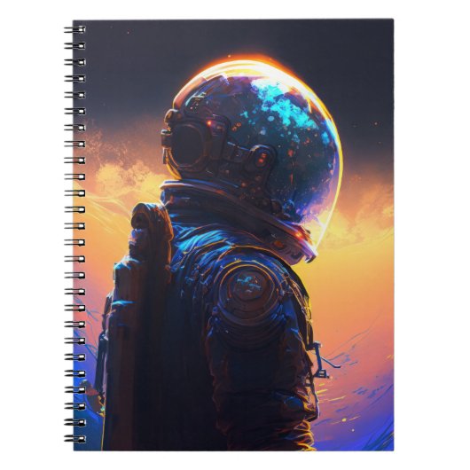 Astronaut World Discovery Schilderij Menselijk Uni Notitieboek (Voorkant)