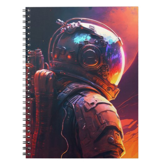 Astronaut World Discovery Schilderij Menselijk Uni Notitieboek (Voorkant)