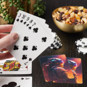 Astronaut World Discovery Schilderij Menselijk Uni Pokerkaarten (Insitu)