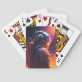 Astronaut World Discovery Schilderij Menselijk Uni Pokerkaarten (Achterkant)