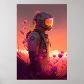 Astronaut World Discovery Schilderij Menselijk Uni Poster (Voorkant)