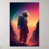 Astronaut World Discovery Schilderij Menselijk Uni Poster (Voorkant)
