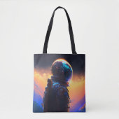 Astronaut World Discovery Schilderij Menselijk Uni Tote Bag (Voorkant)