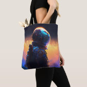 Astronaut World Discovery Schilderij Menselijk Uni Tote Bag (Dichtbij)