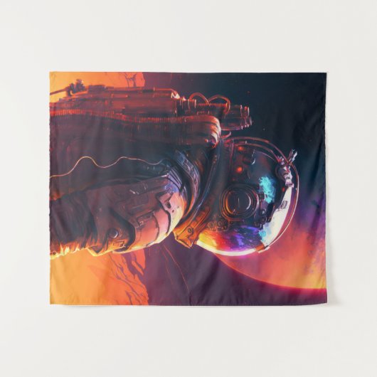 Astronaut World Discovery Schilderij Menselijk Uni Wandkleed (Voorkant (horizontaal))