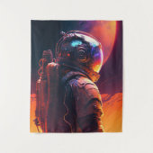 Astronaut World Discovery Schilderij Menselijk Uni Wandkleed (Voorkant)
