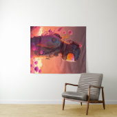 Astronaut World Discovery Schilderij Menselijk Uni Wandkleed (In Situ (horizontaal))