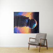 Astronaut World Discovery Schilderij Menselijk Uni Wandkleed (In Situ (horizontaal))