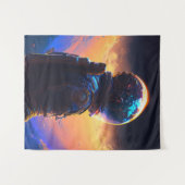 Astronaut World Discovery Schilderij Menselijk Uni Wandkleed (Voorkant (horizontaal))