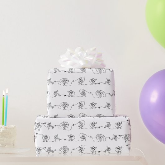 Astronaut Wrapping Paper Cadeaupapier (Feestgeschenken)