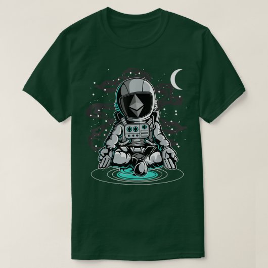 Astronaut Yoga Ethereum ETH Coin To The Moon Crypt T-shirt (Design voorkant)