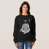 Astronaut Yoga Polkadot Dot Coin To The Moon Crypt Trui (Voorkant volledig)