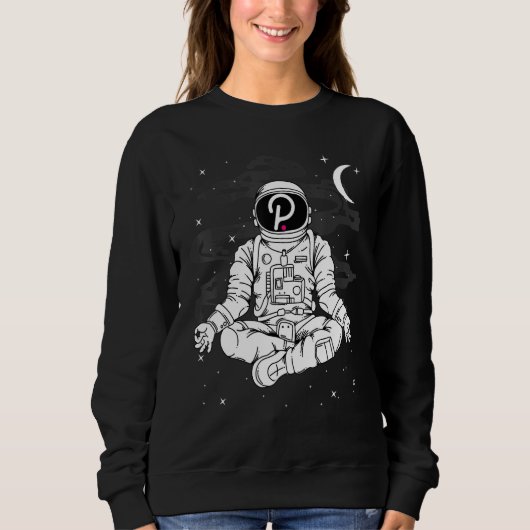 Astronaut Yoga Polkadot Dot Coin To The Moon Crypt Trui (Voorkant)