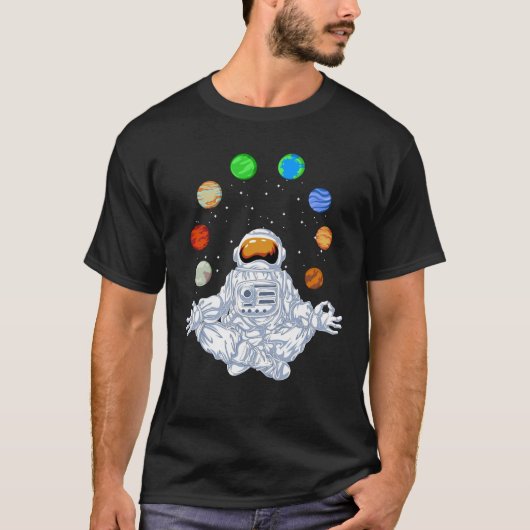 Astronaut yoga t-shirt (Voorkant)