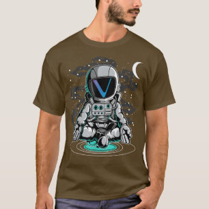 Astronaut Yoga Vechain VET Coin to the Moon Crypto T-shirt