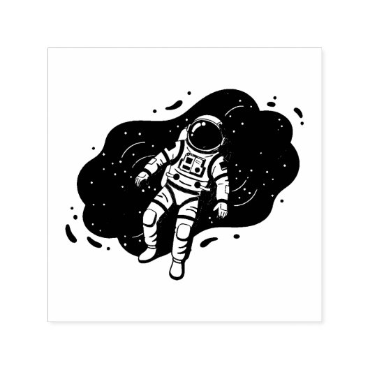 Astronaut Zelfinktende Stempel (Design)