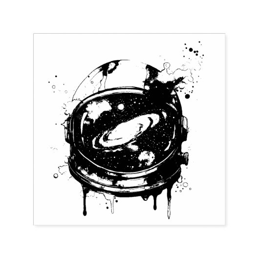 Astronaut Zelfinktende Stempel (Design)
