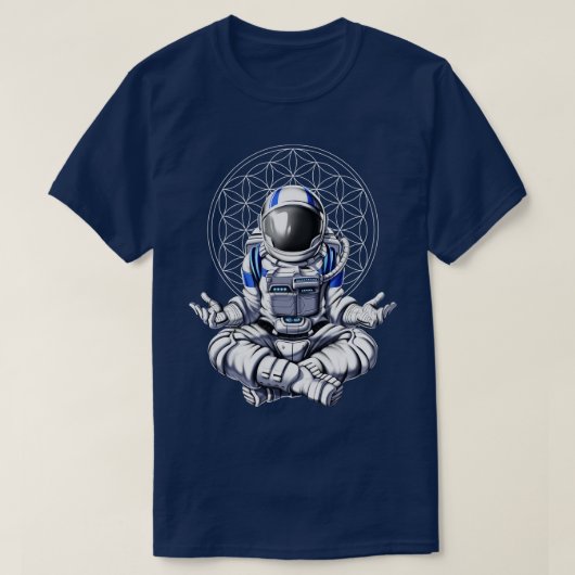 Astronaut zen yoga t-shirt (Design voorkant)