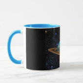 Astronaut zittend op Ringplaneet Galaxy Coffee M Mok (Links)