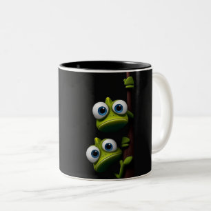 Astronaut zittend op Ringplaneet Galaxy Coffee M Tweekleurige Koffiemok