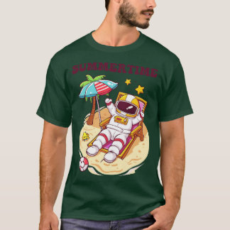 Astronaut zomertijd t-shirt