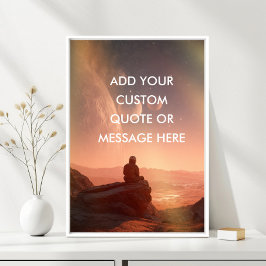 Astronaut Zonsondergang -Creëer Je Eigen Motivatie Poster