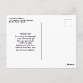 Astronaut zweeft in de ruimte briefkaart (Achterkant)