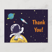 Astronaut zweeft in de ruimte briefkaart (Voorkant)