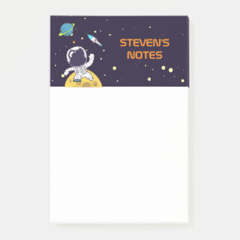 Astronaut zweeft in de ruimte post-it® notes