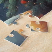 Astronaut zweeft rond kerstboom legpuzzel (Zijkant)