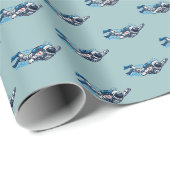 Astronaut Zwemt Cadeaupapier (Rol Hoek)