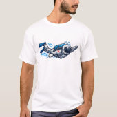 Astronaut Zwemt T-shirt (Voorkant)