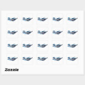 Astronaut Zwemt Vierkante Sticker (Vel)