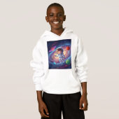 Astronaut zwevend in de ruimte (Voorkant volledig)