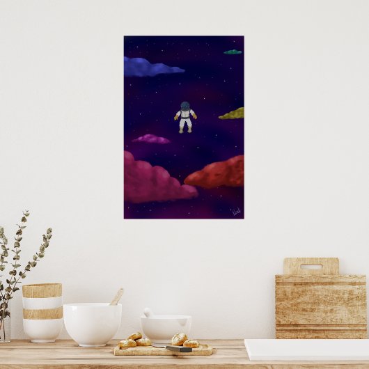 Astronauta a deriva poster (Keuken)