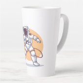 Astronauta con café latte mok (Rechterhoek)