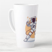 Astronauta con café latte mok (Linkerhoek)