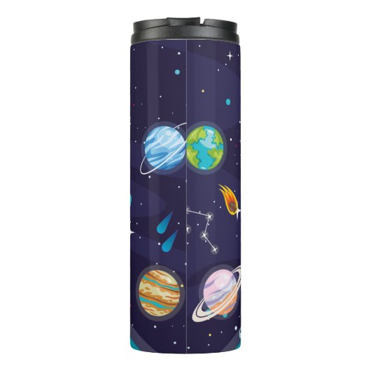 astronauta en la luna, nombre monogramado thermosbeker (Achterkant)