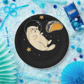 Astronautat in de buitenruimte van de Taco-maan Papieren Bordje (Feest)