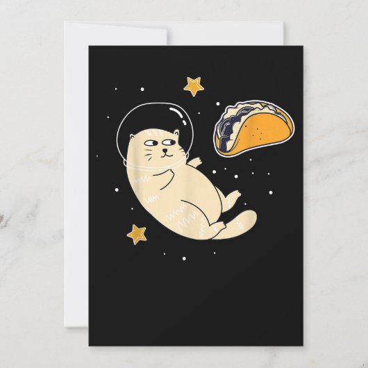 Astronautat in de buitenruimte van de Taco-maan Save The Date (Voorkant)