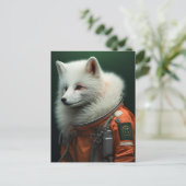 astronaute vos briefkaart (Staand voorkant)
