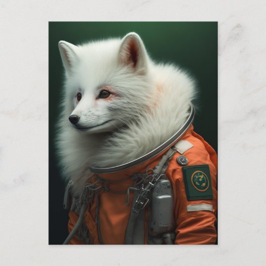 astronaute vos briefkaart (Voorkant)
