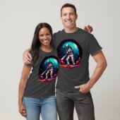 Astronauten die honkbal spelen in de ruimte t-shirt (Unisex)