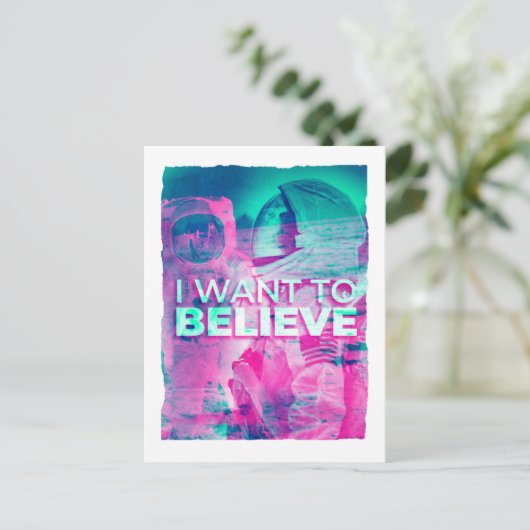 Astronauten die ik wil geloven briefkaart (Staand voorkant)