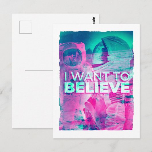 Astronauten die ik wil geloven briefkaart (Voorkant / Achterkant)