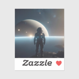 Astronauten die in het heelal zweven sticker