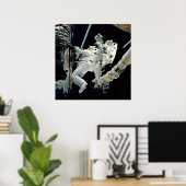 Astronauten die werken aan de Hubble Poster (Thuiskantoor)