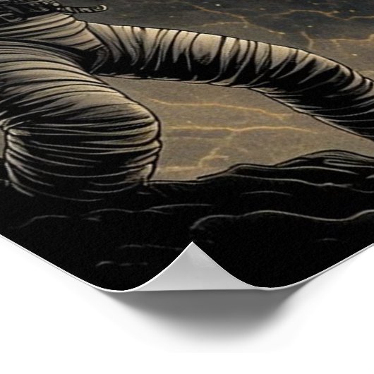 Astronauten Dueling Poster - Space Battle Wall Art (Hoek)