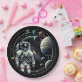 astronauten en planeten papieren bordje (Feest)